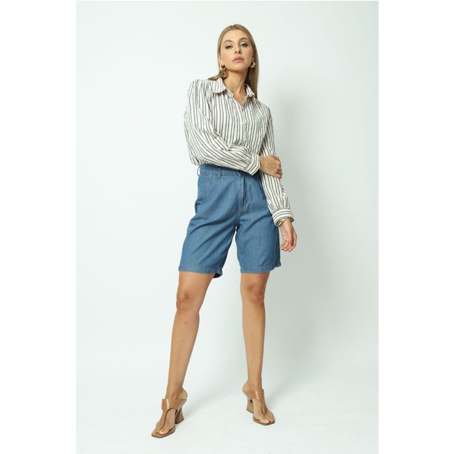 Bermuda Jeans Bolso-Faca 42 Gazzy