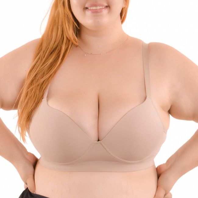 Sutiã Plus Size Feminino com Base em Microfibra Santa Passion .