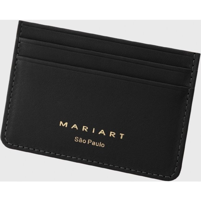 Porta-Cartão Couro Mariart Babaçu Preta