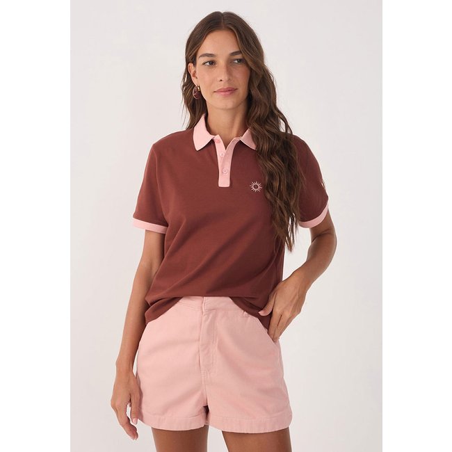 Camisa Polo Dress To Reta Logo Vinho