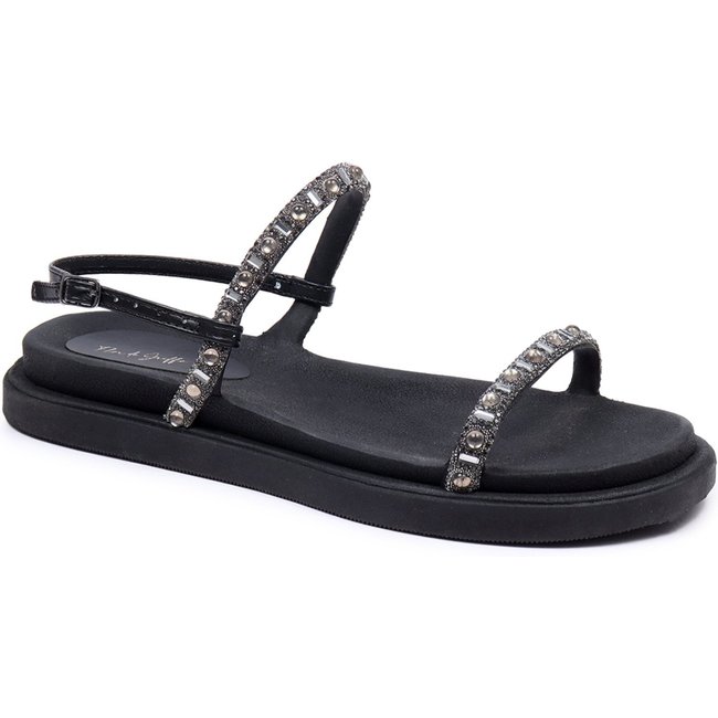Sandália Papete Flor de Griffe Flat Preto