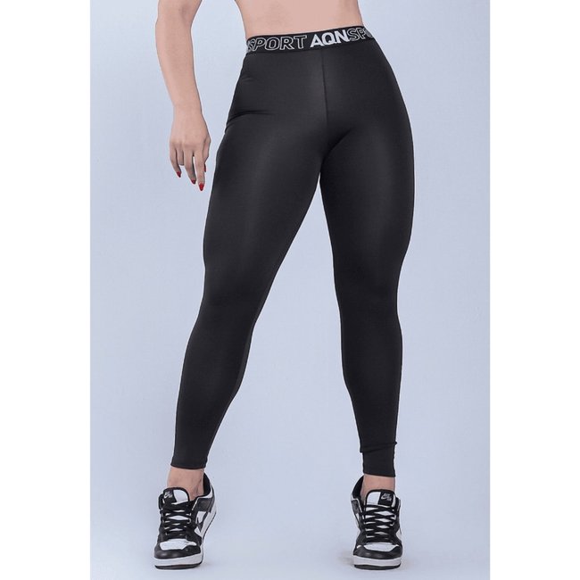 Calça Legging Basic de elástico Preta - Zero transparência