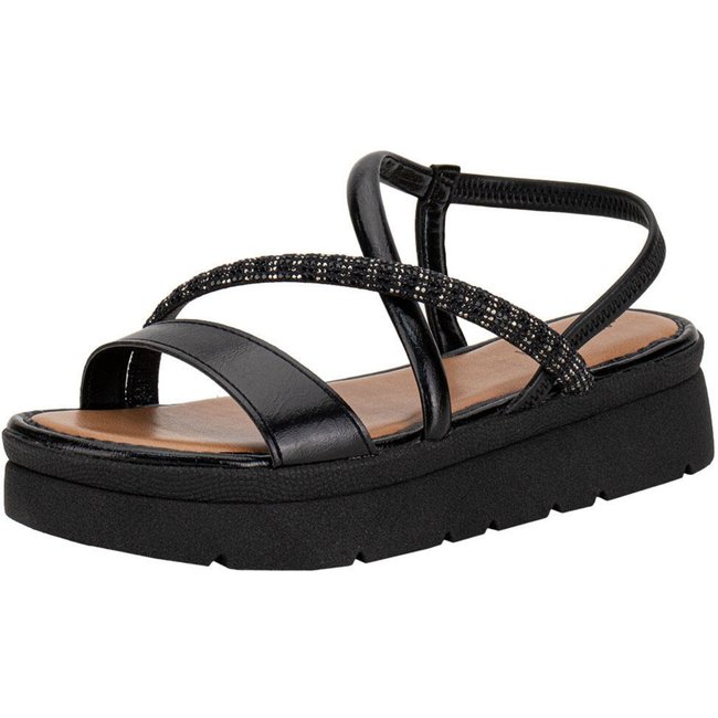 Sandália Feminina Flat Mississipi J0212 0640212 Preto