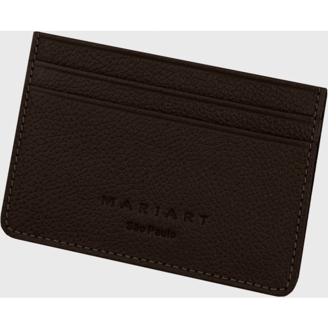 Porta-Cartão Couro Mariart Babaçu Suede Café