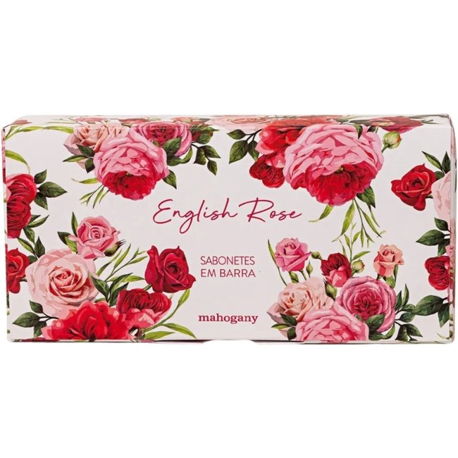 Mahogany Kit Com 2 Sabonetes Em Barra English Rose 160Gr