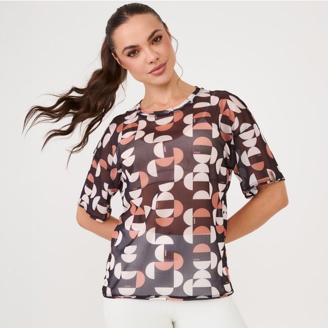 Blusão de Tule Estampa Elements Com Fita de Silicone Donna Carioca