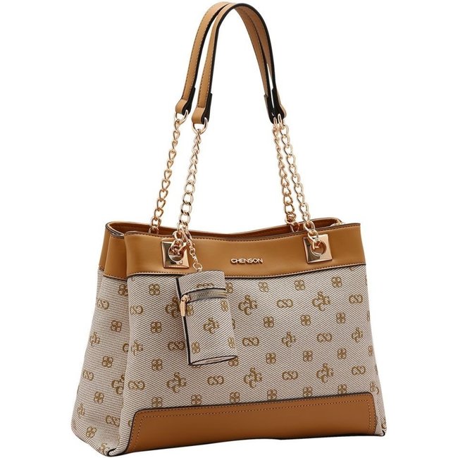 Bolsa Feminina Chenson Monograma Atemporal 3485412 Bege