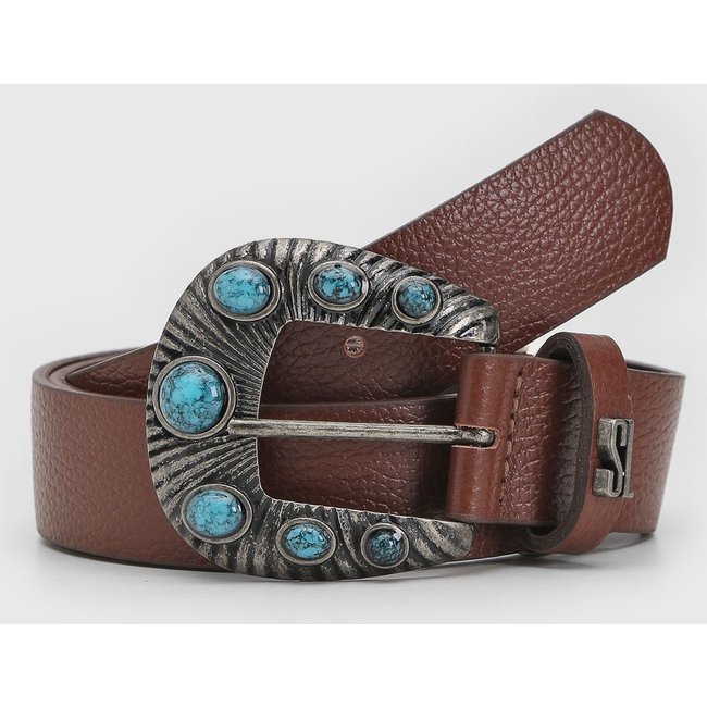 Cinto Feminino Santa Lolla Texturizado Marrom