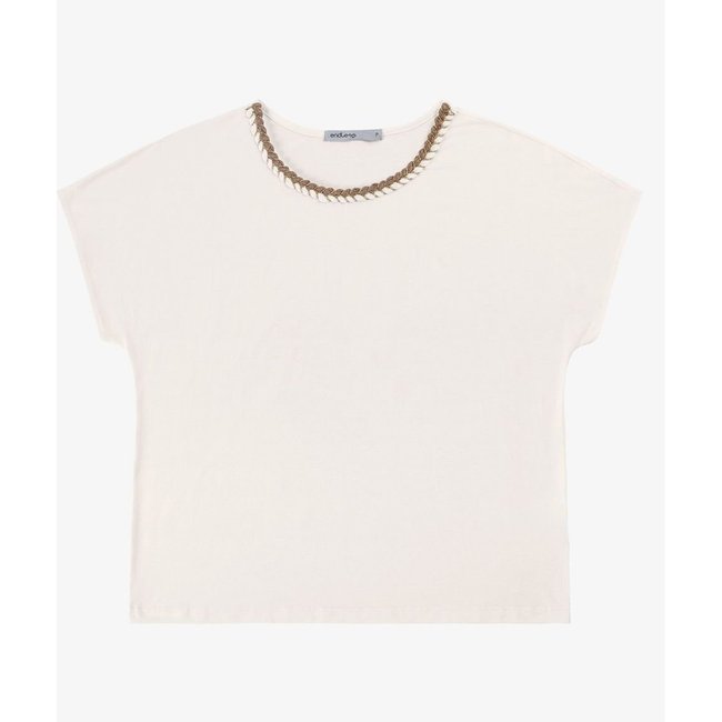 Blusa em Viscotorcion Feminina Endless Bege
