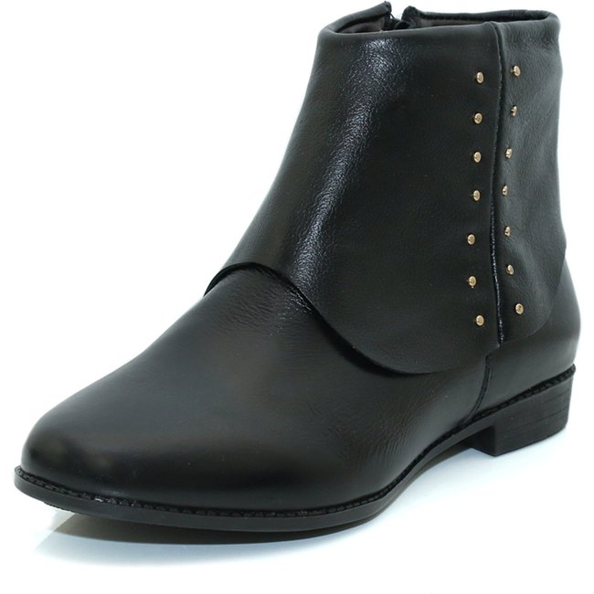 Bota Cano Curto Couro Tellini Store Preto