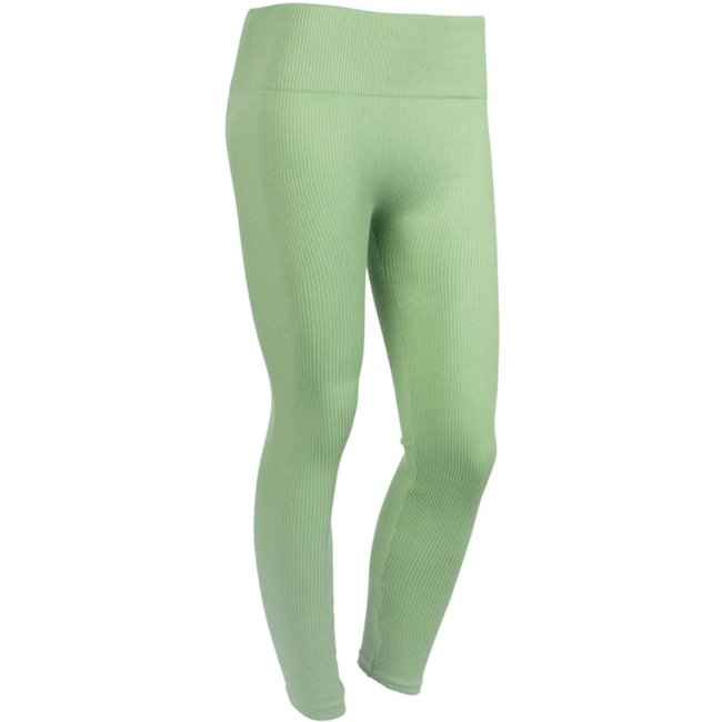Legging Feminina The Style Box Canelada Sem Costura Verde