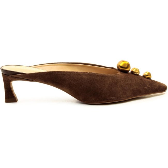 Mule Couro Marrom Salto Baixo Cecconello 2639010-1