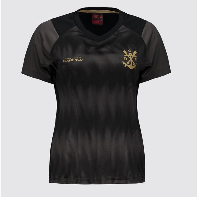 Camisa Flamengo Energia Feminina Preta e Cinza