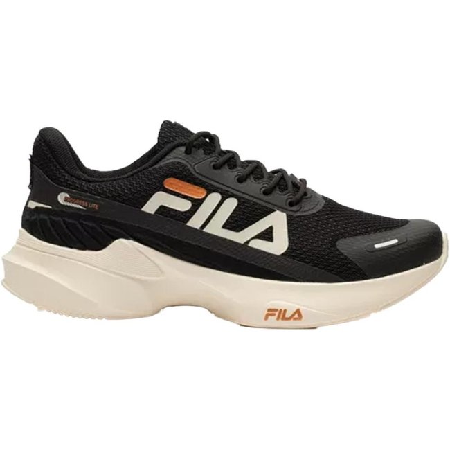 Tenis Fila Progress Lite Preto e Bege Feminino Preto
