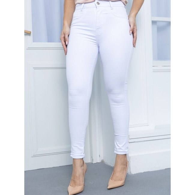 Calça Jeans Skinny Feminina Dra Maia Branca