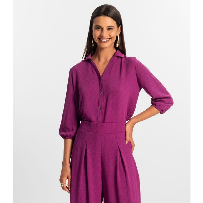 Camisa 3/4 Feminina Rovitex Roxo