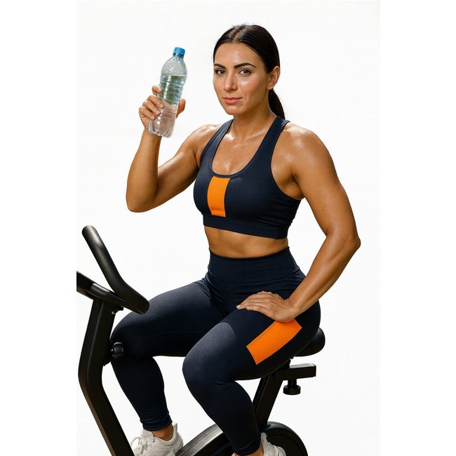 Conjunto de Academia Slim Top e Calça Com Bolso Esportes e Atividades fisicas Closet Diaz