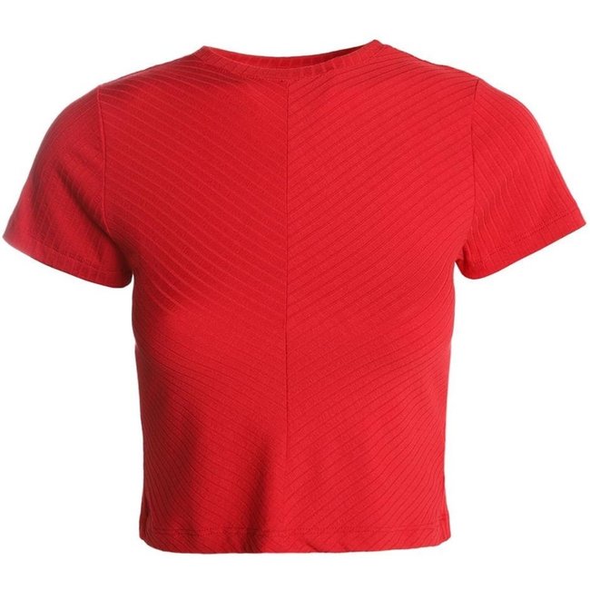 Blusa Cropped Canelado Autentique Feminina VERMELHO