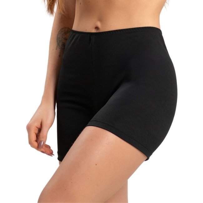 Short Anágua Segunda Pele Liso Shortinho Intimo Bermuda Shanty Lingerie Preto