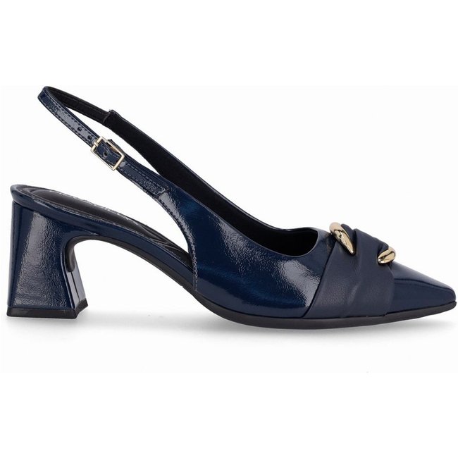 Sapato Slingback Irene Salto Alto Navy