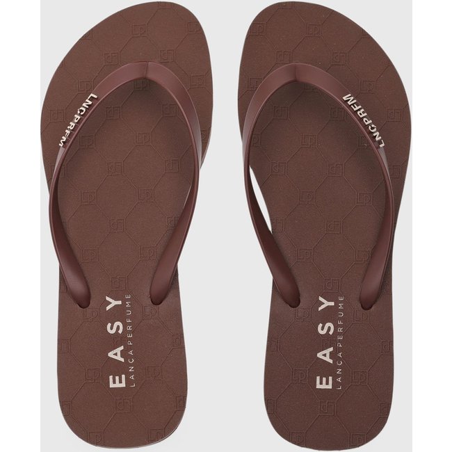 Chinelo Feminino Lança Perfume Logo Marrom