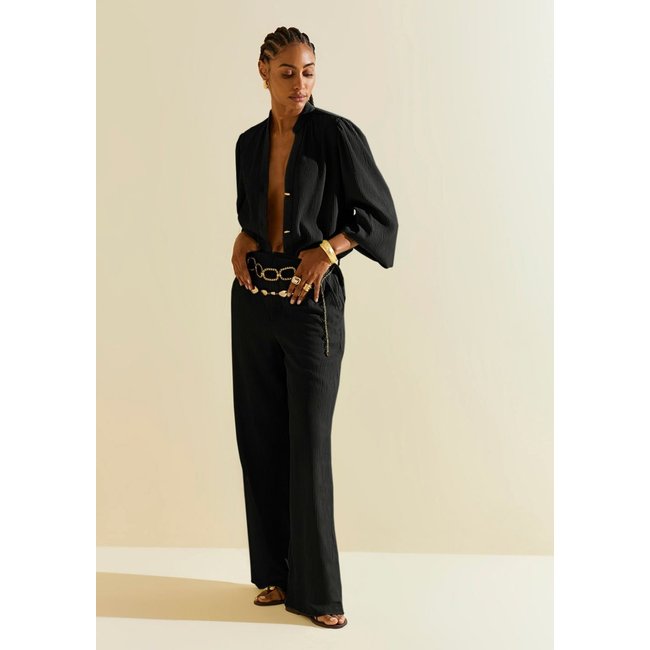 Calça Morena Rosa Wide Alta Preto