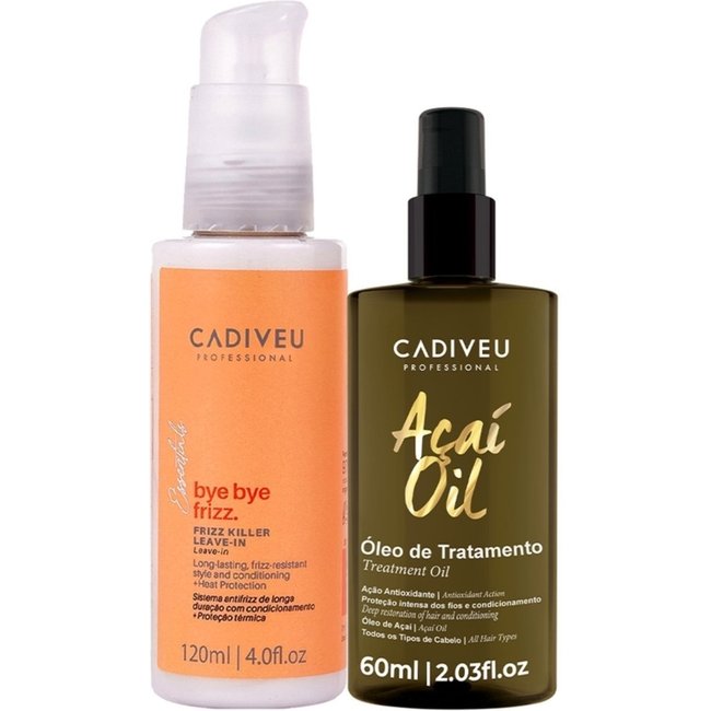 Kit Cadiveu Professional Açaí Oil 60 e Bye Bye Frizz Leave-in (2 produtos)