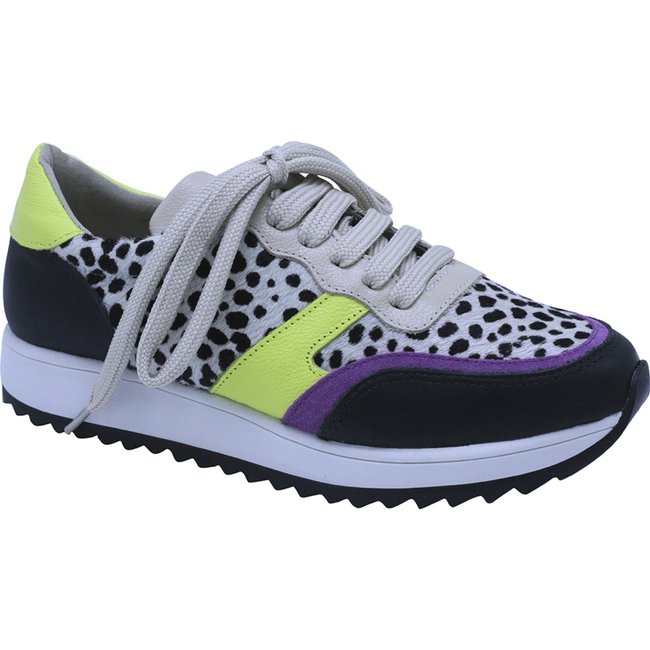 Tênis Floré 9318 - Preto/Violeta/Dalmata/Ice/Limão Multicolorido