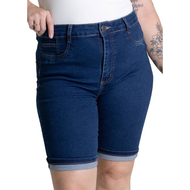 Bermuda Jeans Sawary Plus Size - 279227 - Azul - Sawary