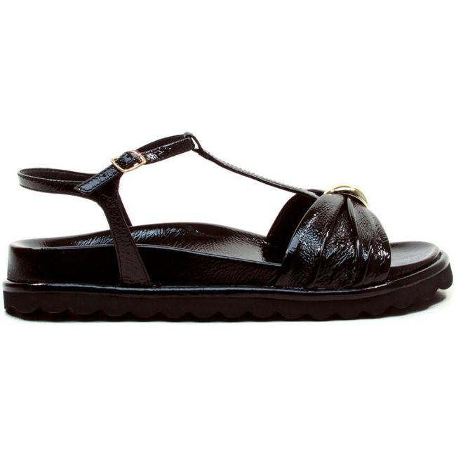Sandália Papete Couro Preto Cecconello 2638004-6