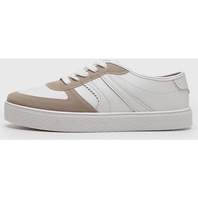 Tênis Feminino Moleca Cadarço Branco e Bege