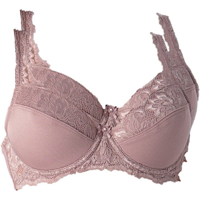 Kit com 2 Sutiãs com Aro e Bojo Iridien Demillus 65204 Taça B Roxo