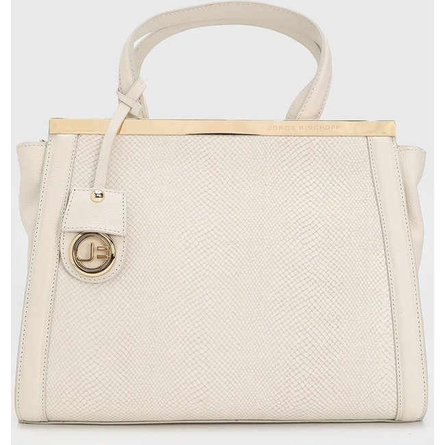 Bolsa Feminina Jorge Bischoff Estruturada Off-White