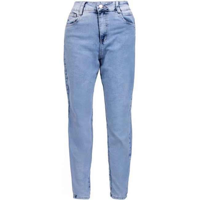 Calça Jeans Feminina Sawary Mom Azul Estonado Claro
