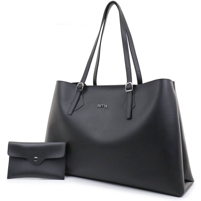 Bolsa Feminina Grande Alça Regulavel de Ombro Espaçosa Retta Oficial Preta