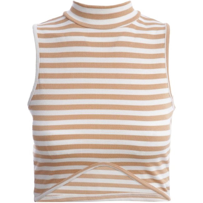 Blusa Canelada Regata Autentique Feminina BEGE