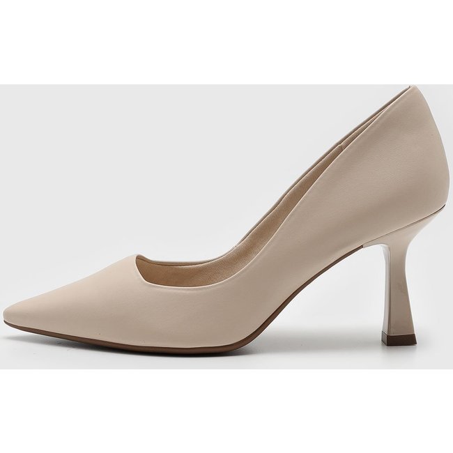 Scarpin Feminino cê Salto Médio Ponta Fina Off-White
