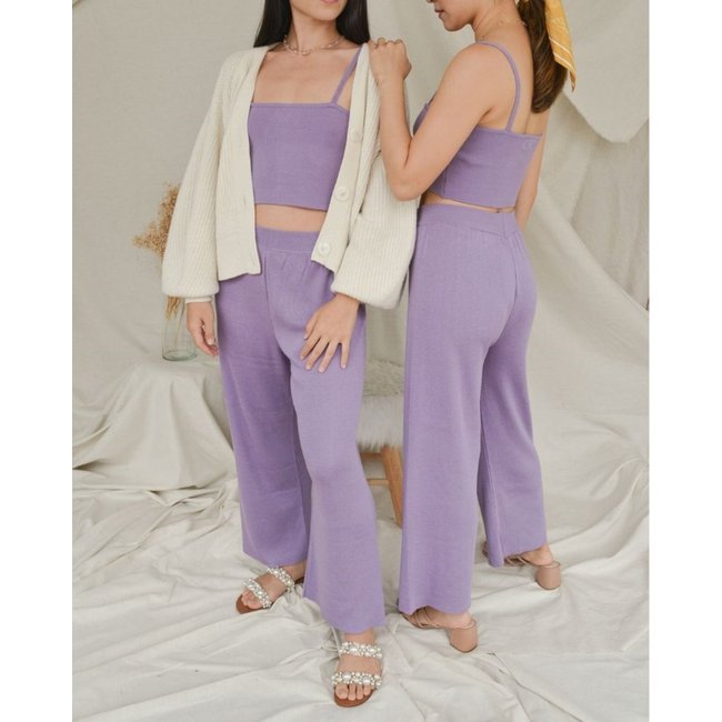 Calça de Tricot Gemma Lilás