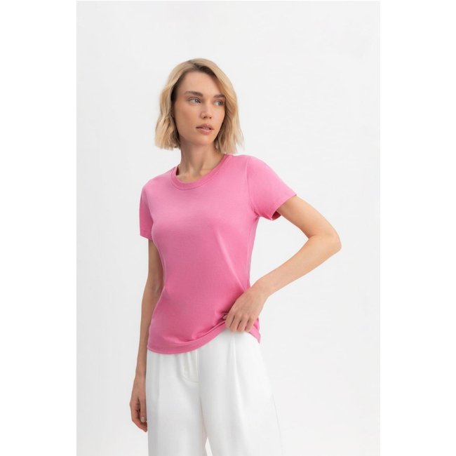 Blusa Feminina Em Malha Essendi Rosa Claro Rosa