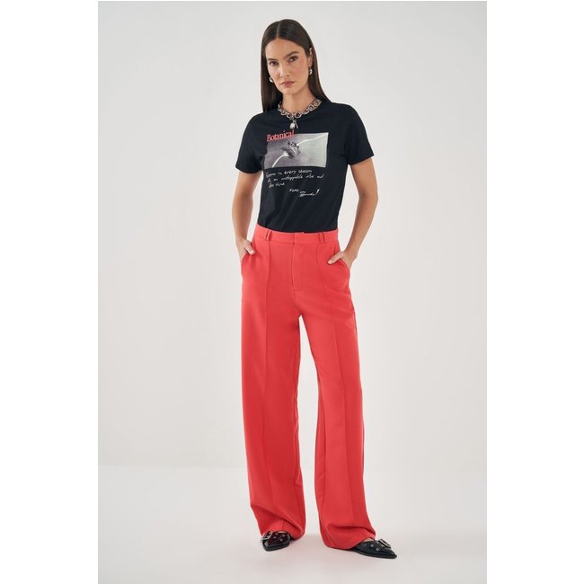 Calça Straight Alfaiataria com Nervura Feminina Inblanche