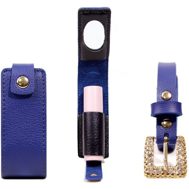 Kit 2 Peças Porta Batom + Cinto Artlux K001 - AZUL