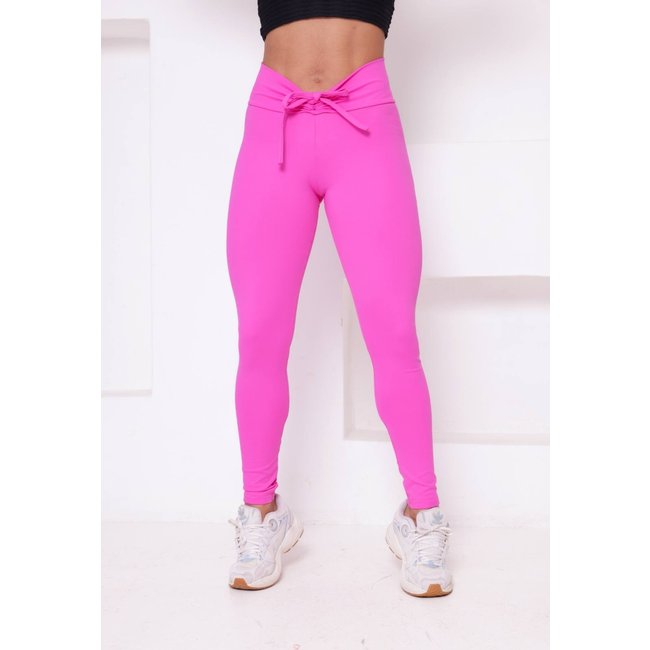 Calça Legging Fitness Feminina CCW CENTRAL Confortável e Estilosa Rosa