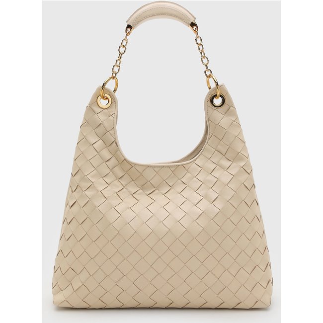 Bolsa Feminina Arezzo Grande Trançada Off-White