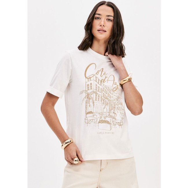 T-shirt Manga Curta Com Estampa Lança Perfume