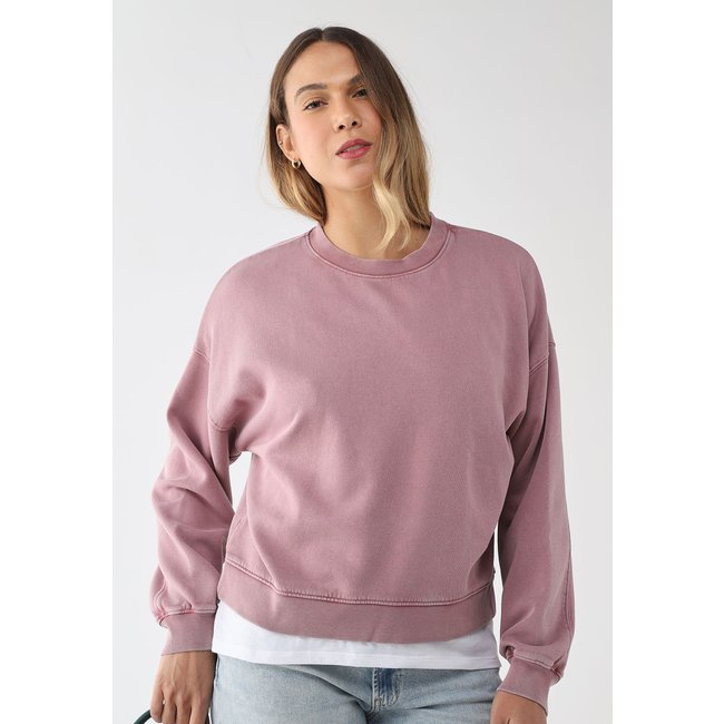Blusa de Moletom Feminina GAP Gola Redonda Rosa