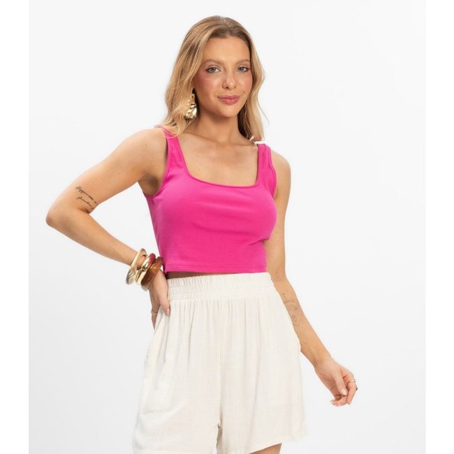 Top Básico Feminino em Ribana Rovitex Rosa