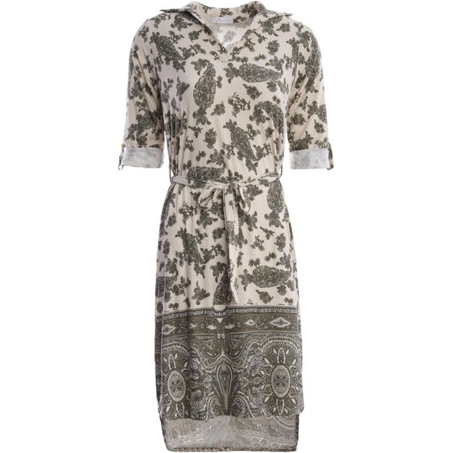 Vestido Manga 3/4 Midi Autentique Feminino AREIA