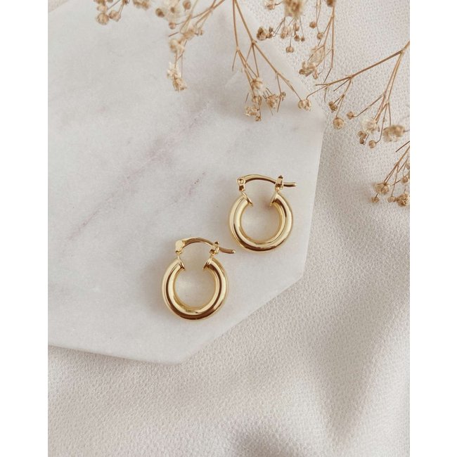 Mini Argola Classy Banho Ouro