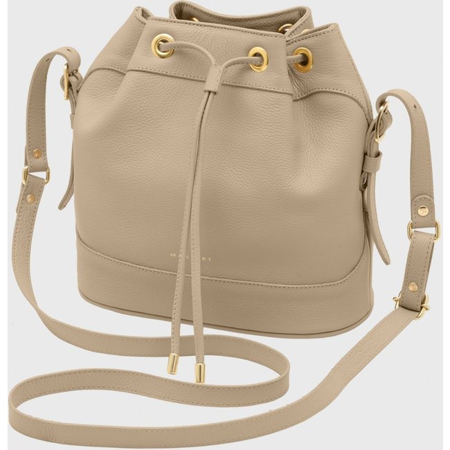 Bolsa Bucket Transversal Couro Mariart Chia Aveia