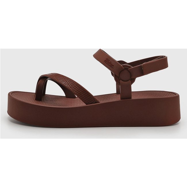 Sandália Feminina Melissa Tiras Fivela Marrom
